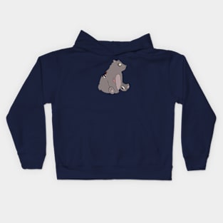 Zombie Bear Cartoon // Funny Halloween Zombie Kids Hoodie